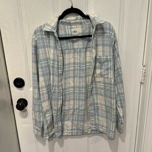 Zara plaid button down
